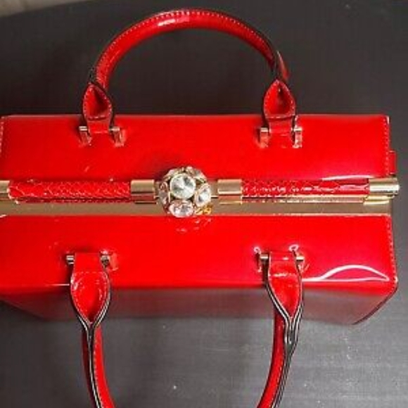 Red Designer Handbag - Picture 2 of 6